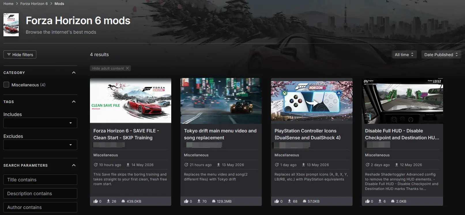 《极限竞速:地平线6》尚未发售 首批MOD已经推出了!