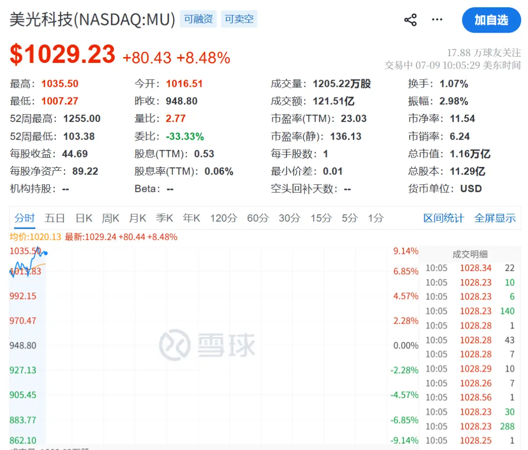 存储利好来了,美光暴涨,宣布2500亿美元投资计划