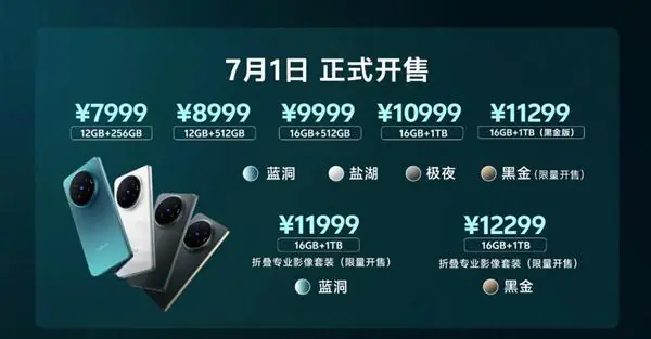 存储疯涨下 vivo加量不加价杀疯!折叠旗舰X Fold6首销:7999元起
