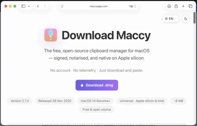 安全公司曝光黑客山寨苹果macOS剪贴板管理软件Maccy