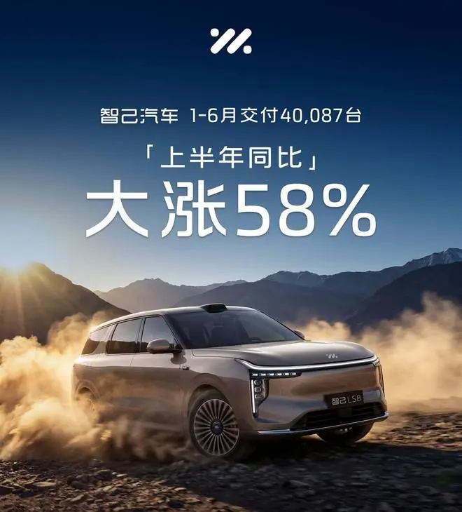 同比大涨58%!智己汽车2026年上半年交付40087台