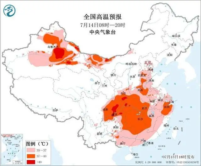 高温黄色预警:京津冀等22省区市部分地区有高温天气
