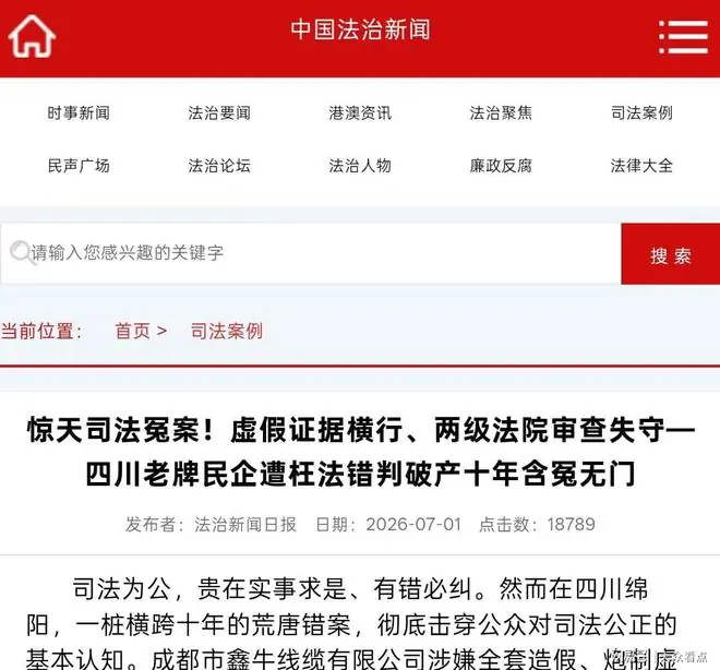 四川民企疑遭虚假证据错判破产,两级法院审查失守,十年申诉无门